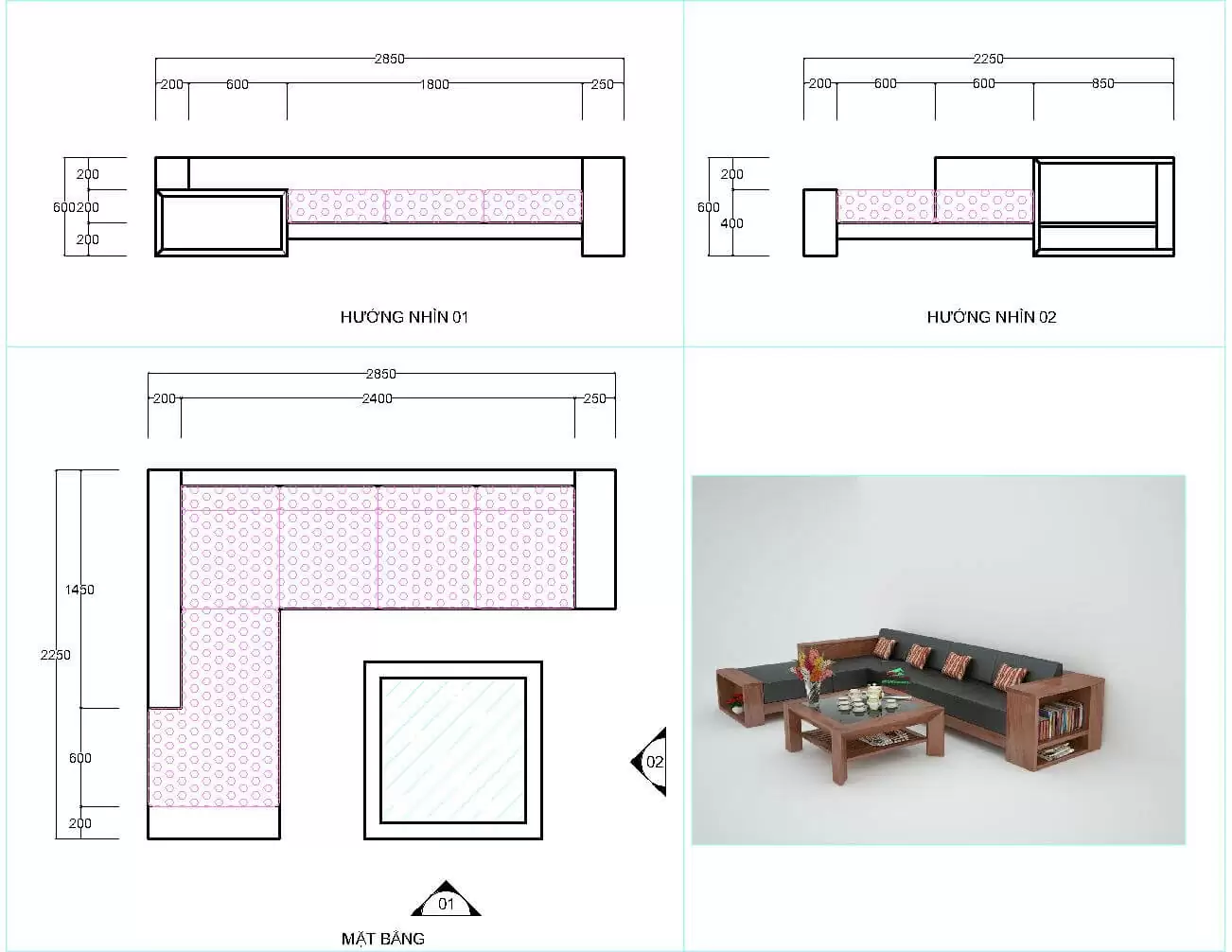 Kích thước ghế sofa gỗ óc chó chuẩn, đẹp nhất bao nhiêu hiện nay? 