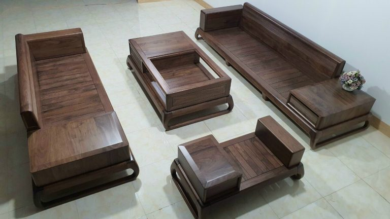 Kích thước ghế sofa gỗ óc chó chuẩn, đẹp nhất bao nhiêu hiện nay? 