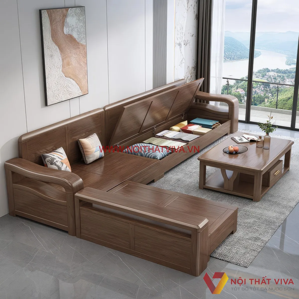 Kích thước ghế sofa gỗ óc chó chuẩn, đẹp nhất bao nhiêu hiện nay? 