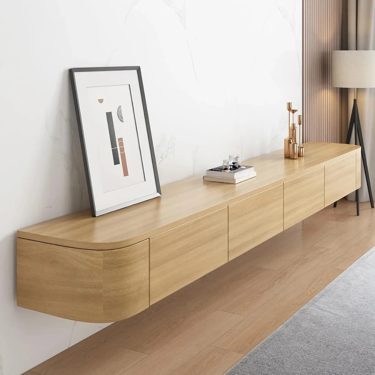 Kích thước kệ tivi treo tường bao nhiêu chuẩn? Cách tính & lưu ý mới nhất
