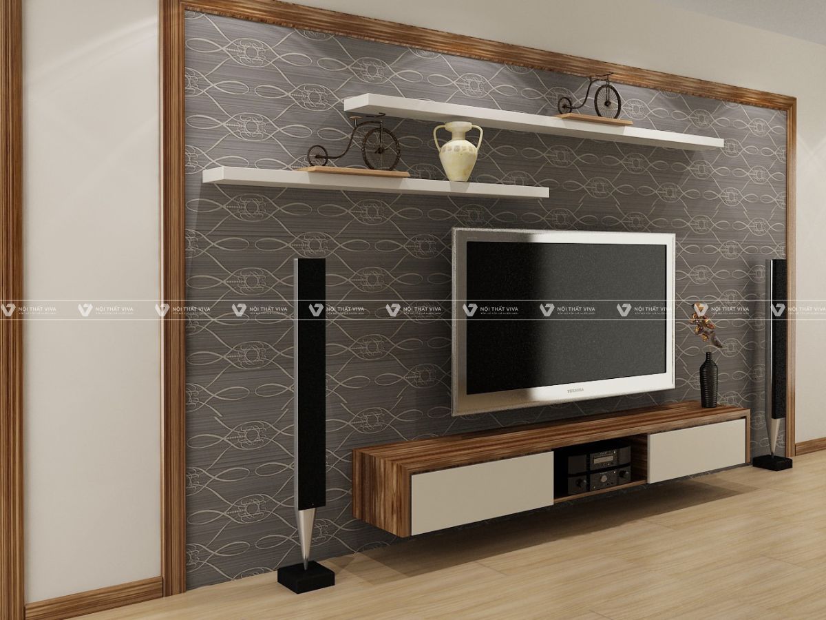 Kích thước kệ tivi treo tường bao nhiêu chuẩn? Cách tính & lưu ý mới nhất