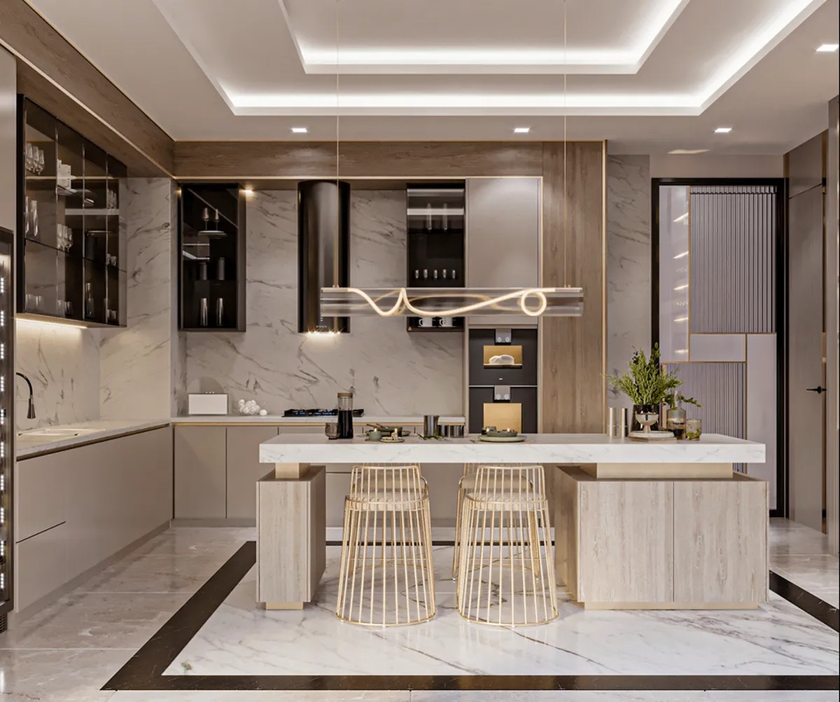 Kích thước tủ bếp gỗ công nghiệp chuẩn phong thủy, hợp với người Việt