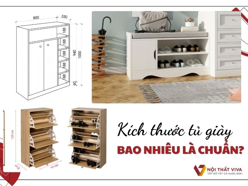 Kích thước tủ giày bao nhiêu là chuẩn? Gợi ý theo phong thủy và loại tủ phổ biến