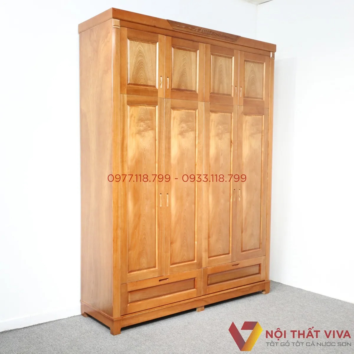 Kích thước tủ quần áo 4 ngăn chuẩn xác, cho phòng ngủ thêm sang