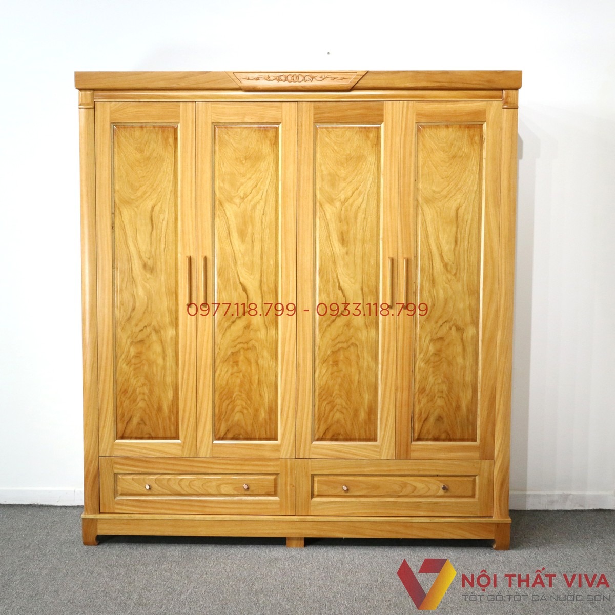 Kích thước tủ quần áo 4 ngăn chuẩn xác, cho phòng ngủ thêm sang