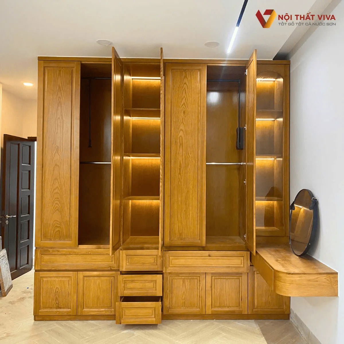 Kích thước tủ quần áo tiêu chuẩn, hợp phong thủy phổ biến hiện nay