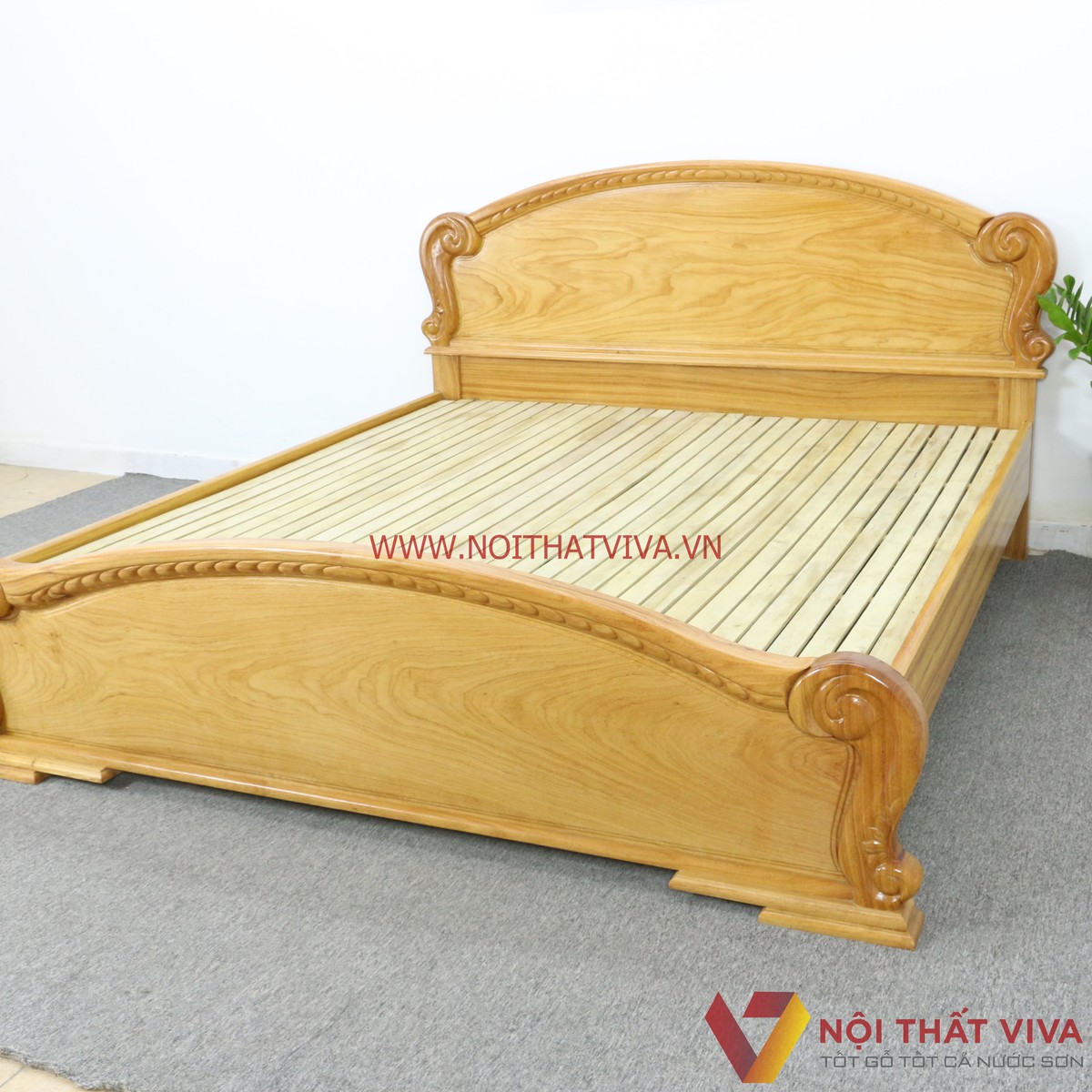 kiểu giường ngủ đẹp bằng gỗ 