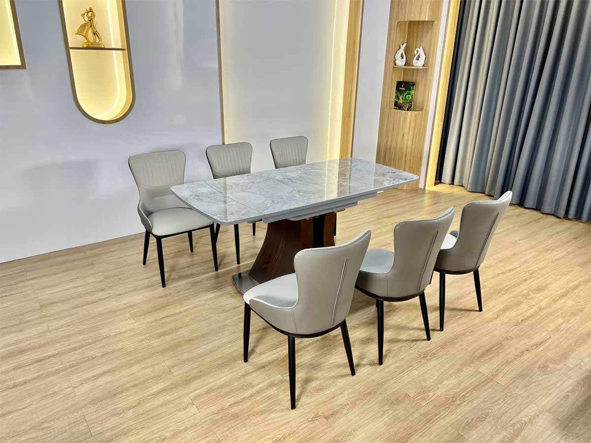 Kinh nghiệm chọn bàn ăn thông minh 6 ghế cho không gian sống chuẩn gu