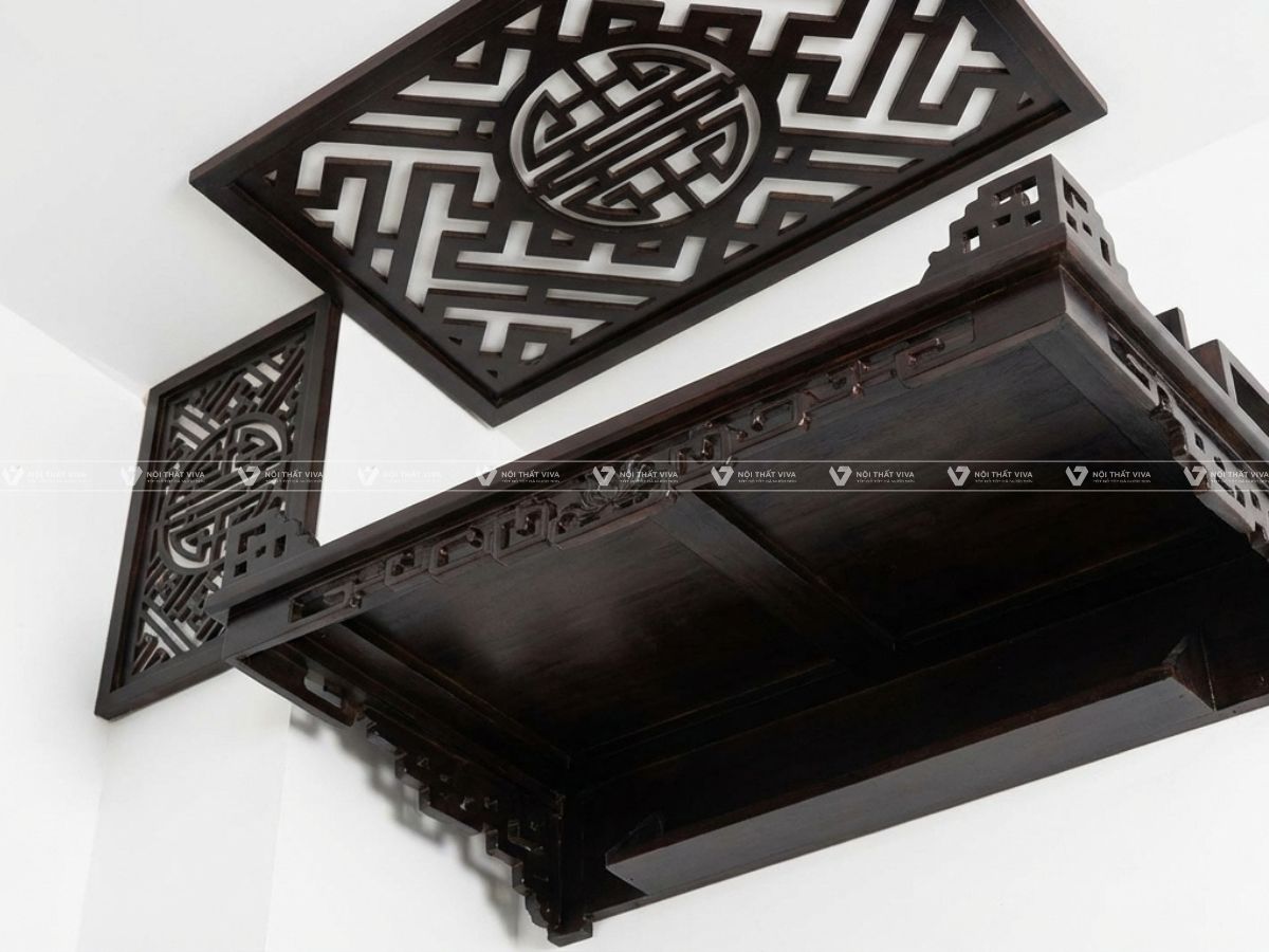 Kinh nghiệm chọn mẫu b&agrave;n thờ gia ti&ecirc;n treo tường chuẩn phong thủy 