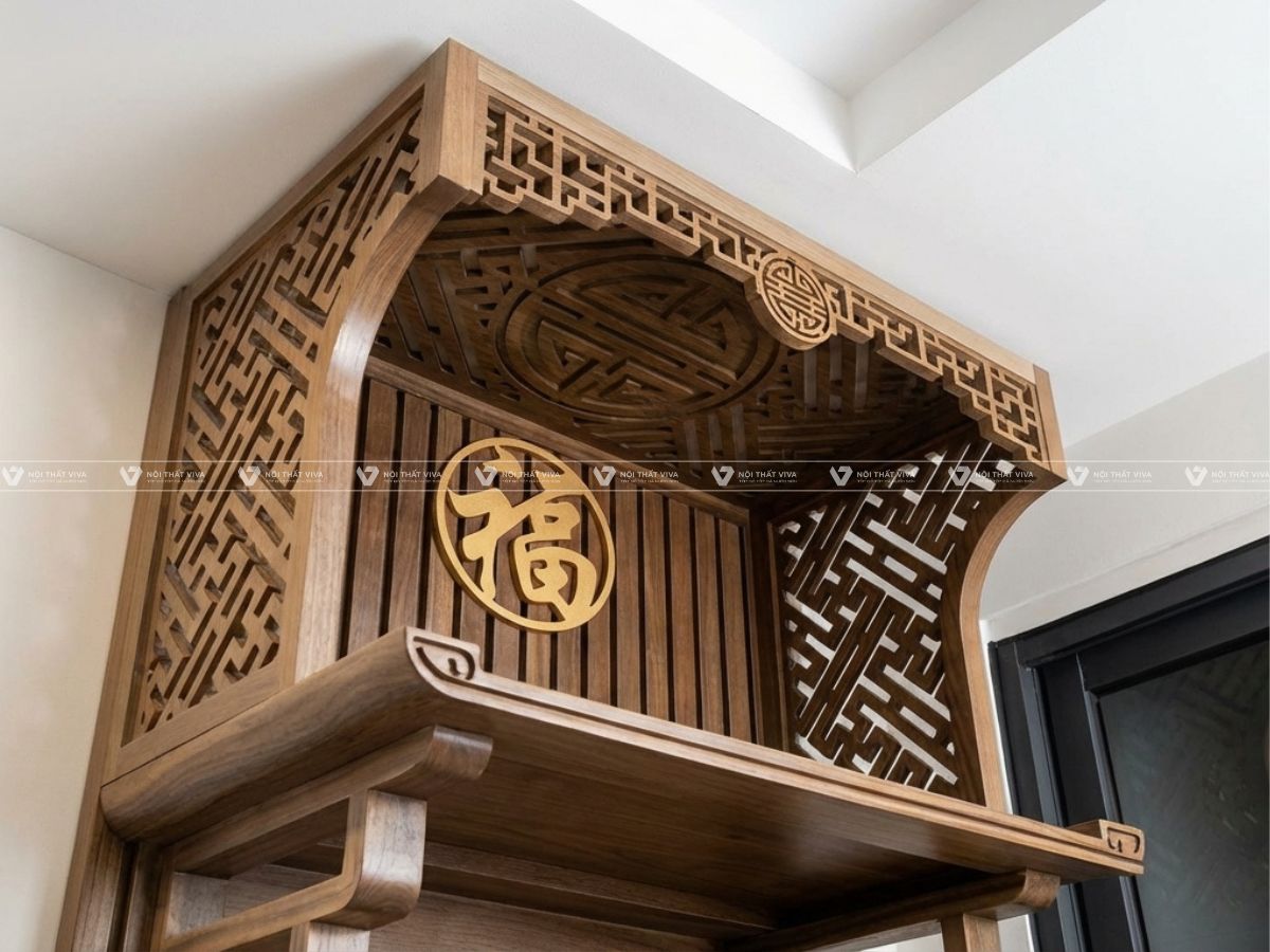 Kinh nghiệm chọn mẫu b&agrave;n thờ gia ti&ecirc;n treo tường chuẩn phong thủy 