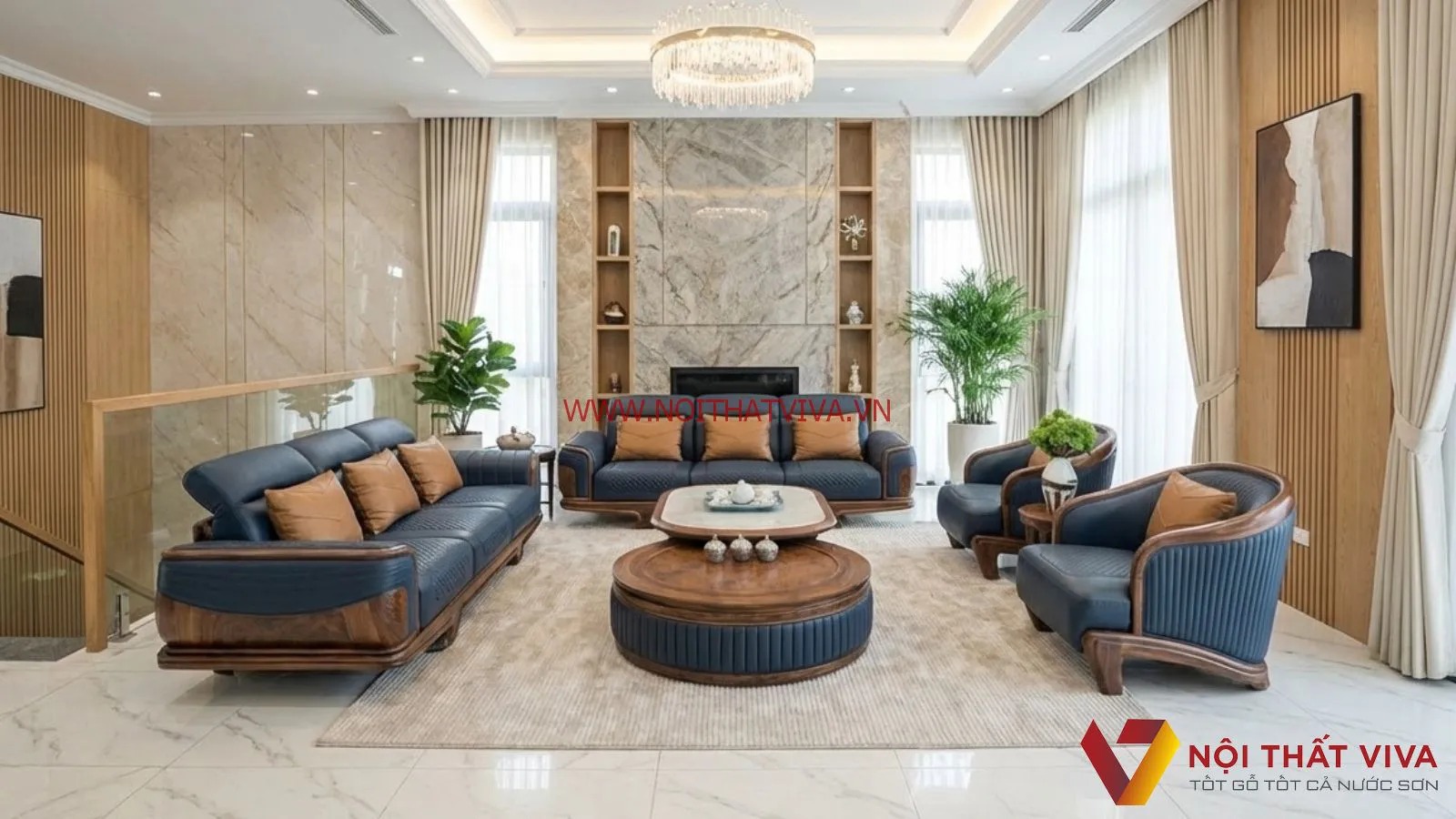 Kinh nghiệm chọn sofa &oacute;c ch&oacute; cho ph&ograve;ng kh&aacute;ch rộng sang trọng   