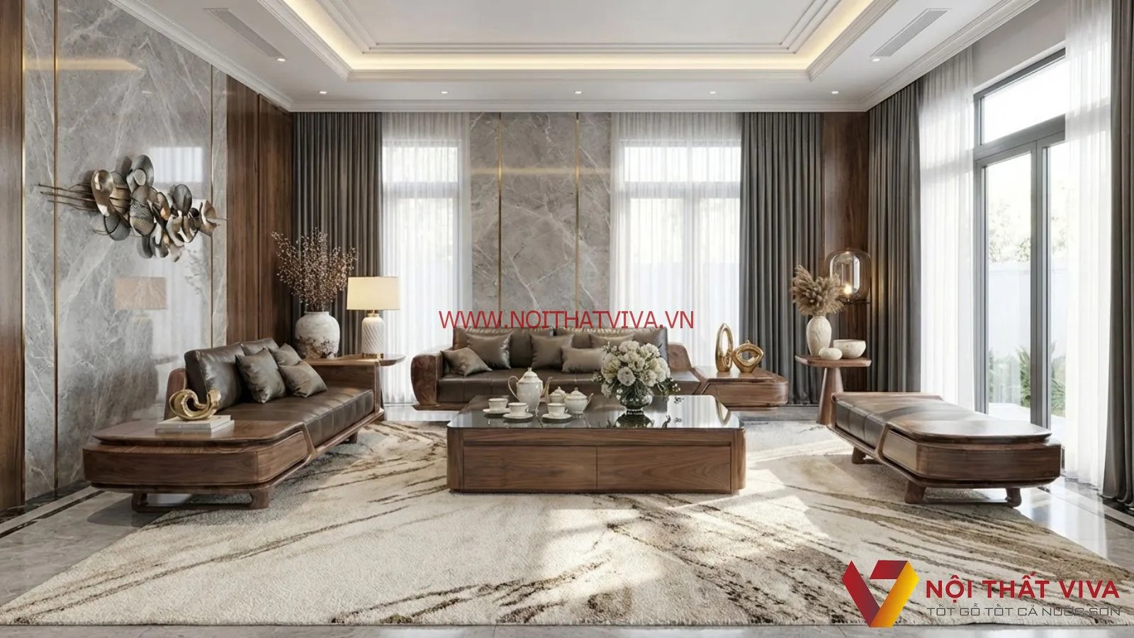 Kinh nghiệm chọn sofa &oacute;c ch&oacute; cho ph&ograve;ng kh&aacute;ch rộng sang trọng   