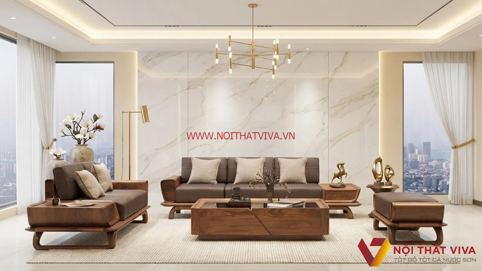 Kinh nghiệm chọn sofa &oacute;c ch&oacute; cho ph&ograve;ng kh&aacute;ch rộng sang trọng   