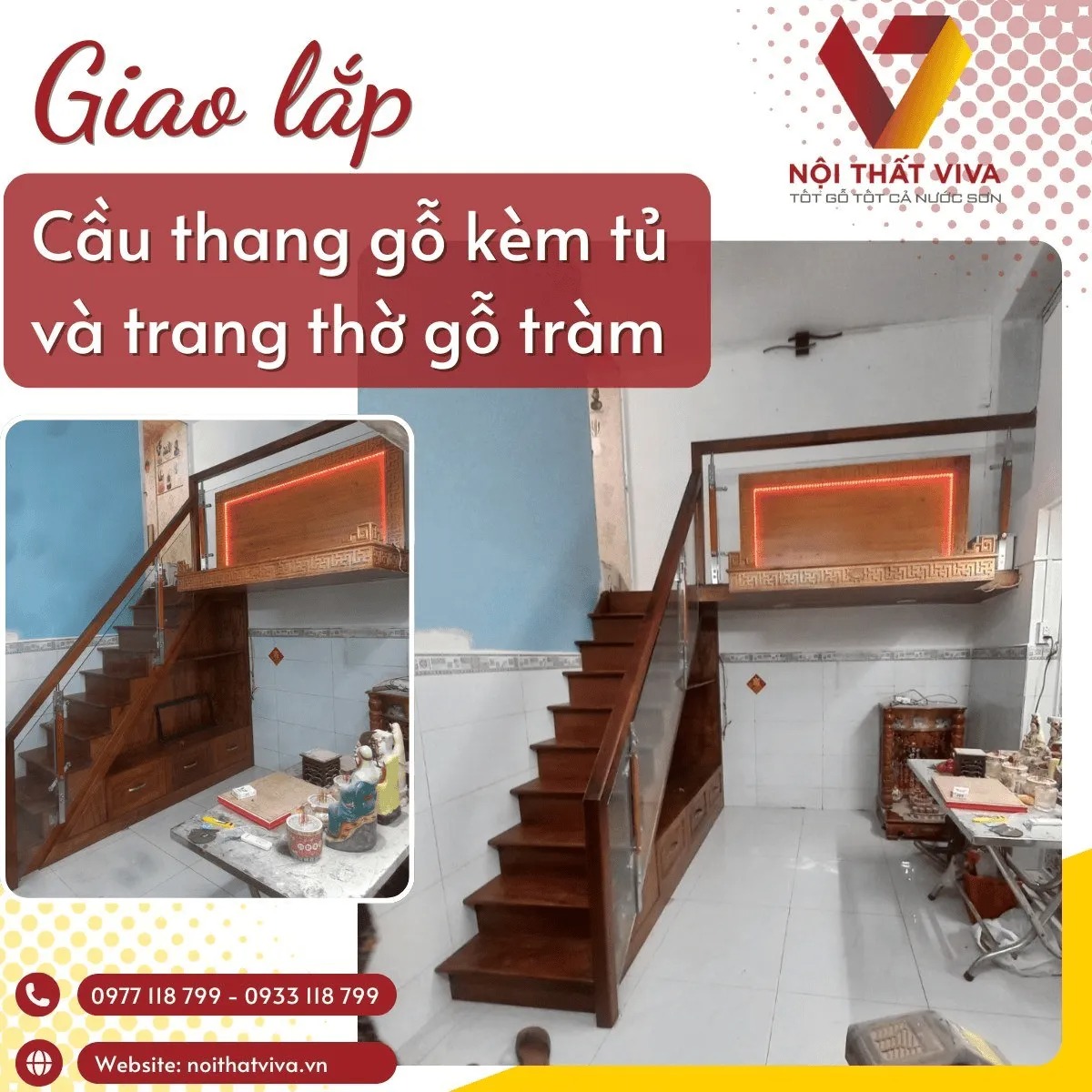 Kinh nghiệm đặt kệ tivi gầm cầu thang đẹp, tiết kiệm không gian tối ưu