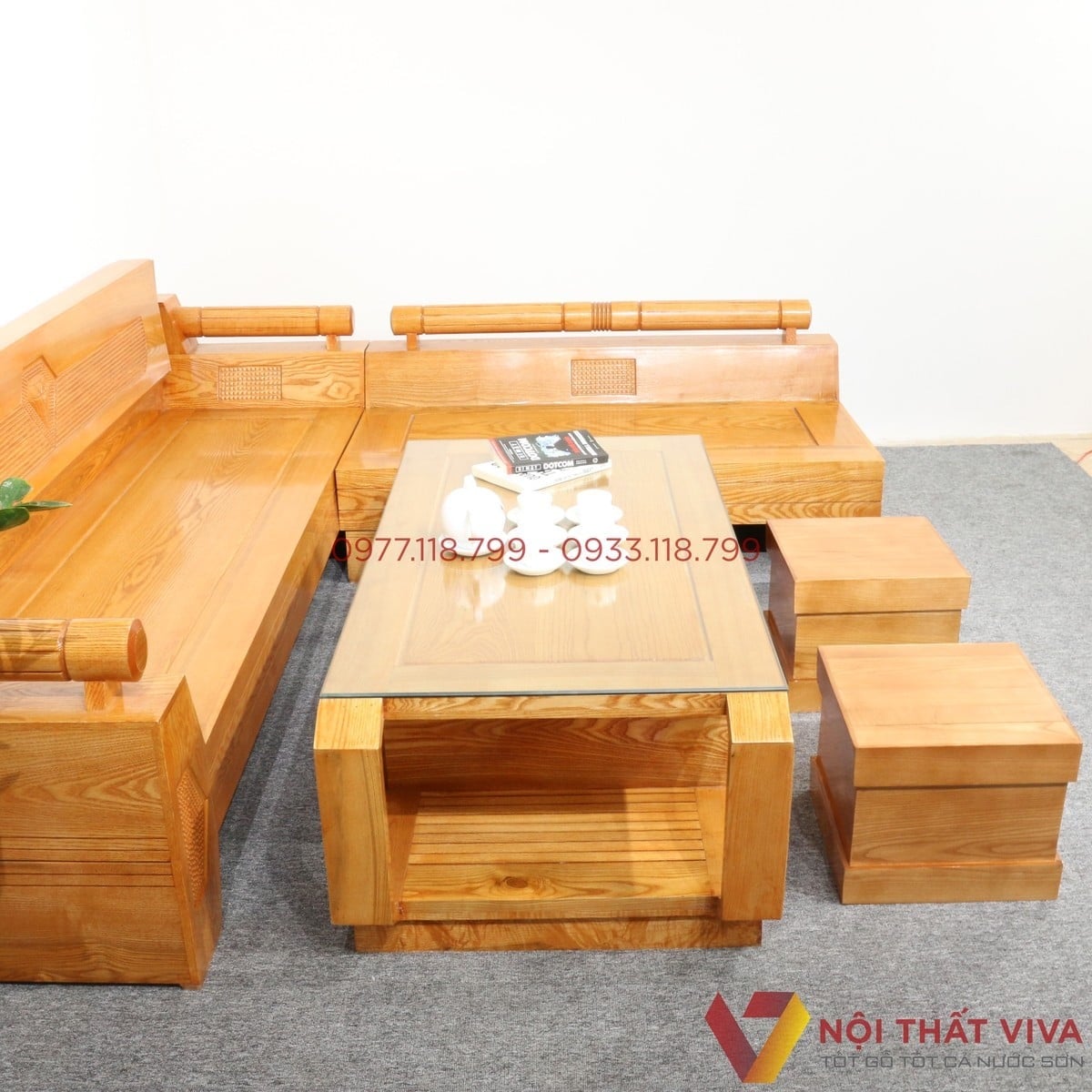 C&aacute;c mẫu bộ ghế sofa gỗ Sồi đẹp, phổ biến, c&aacute;ch chọn v&agrave; bảo quản