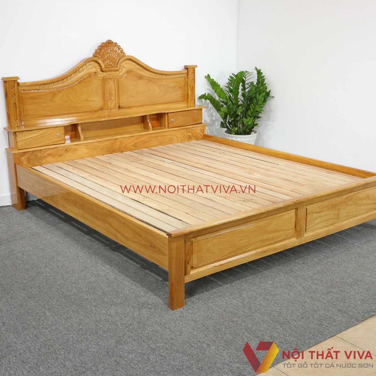Loạt mẫu giường ngủ đẹp gỗ tự nhiên nổi đình đám nhất hiện nay