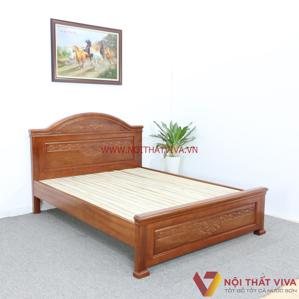 Loạt mẫu giường ngủ đẹp gỗ tự nhiên nổi đình đám nhất hiện nay