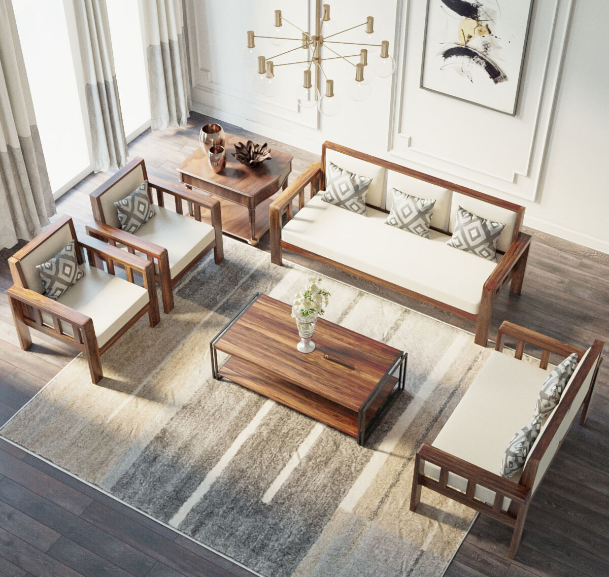 Lời khuyên giúp bạn sở hữu bộ bàn gỗ phòng khách đẹp như ý muốn 