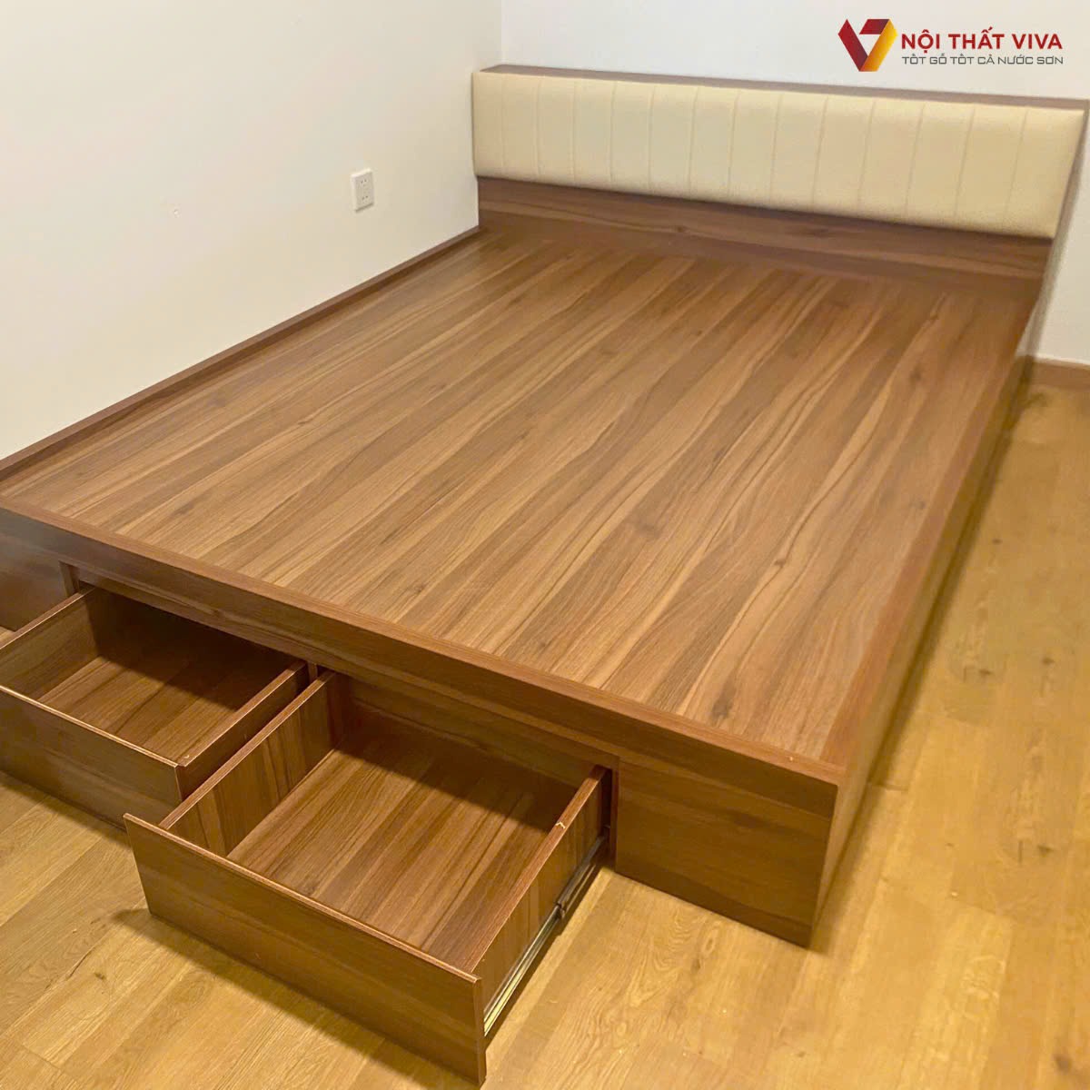 Mẫu giường ngủ đẹp hiện đại, thiết kế chuẩn xu hướng chỉ có tại Viva