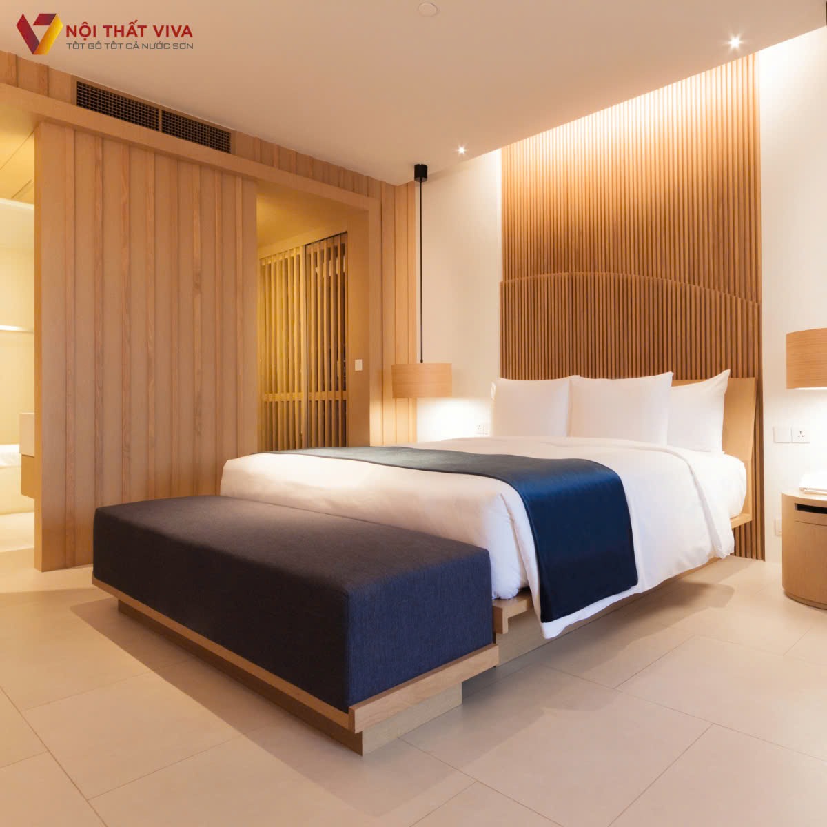 Mẫu giường ngủ đẹp hiện đại, thiết kế chuẩn xu hướng chỉ có tại Viva