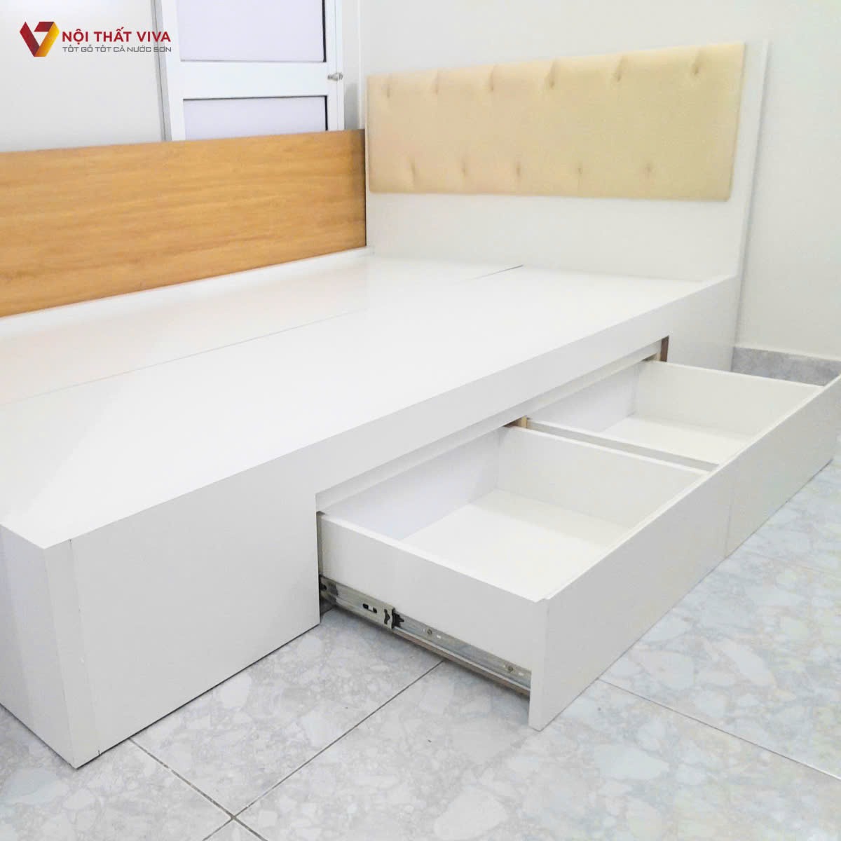 Mẫu giường ngủ đẹp hiện đại, thiết kế chuẩn xu hướng chỉ có tại Viva
