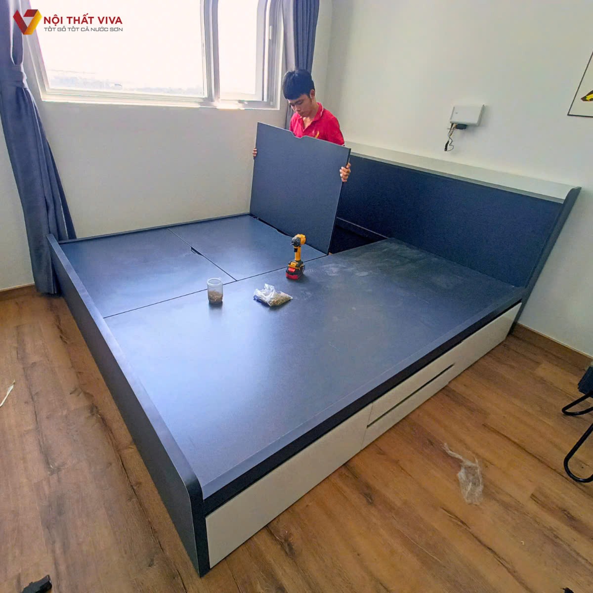 Mẫu giường ngủ đẹp hiện đại, thiết kế chuẩn xu hướng chỉ có tại Viva