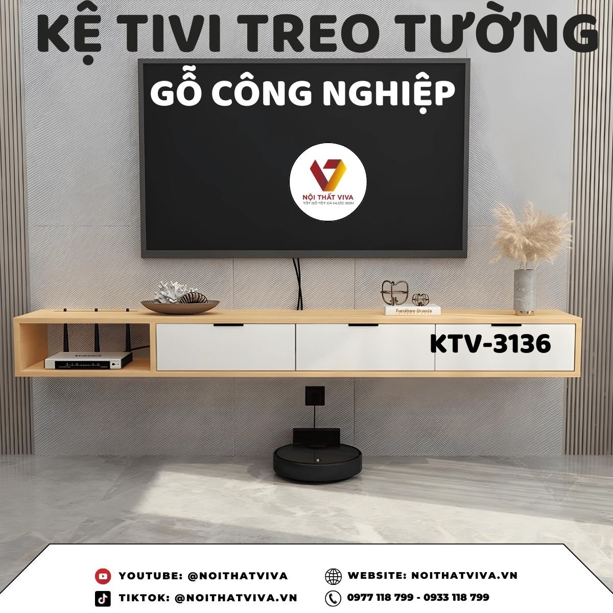 Mẫu Kệ Tivi Treo Tường Đẹp Kiểu Dáng Nhỏ Giá Rẻ Hợp Lý