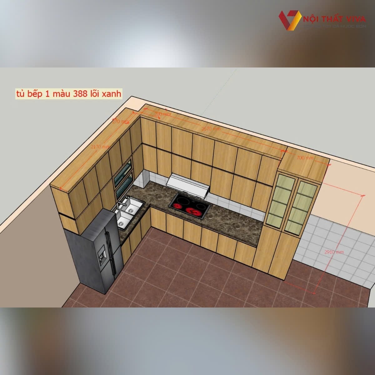 Nội thất Viva - Xưởng thi c&ocirc;ng tủ bếp gỗ c&ocirc;ng nghiệp trọn g&oacute;i, gi&aacute; rẻ uy t&iacute;n