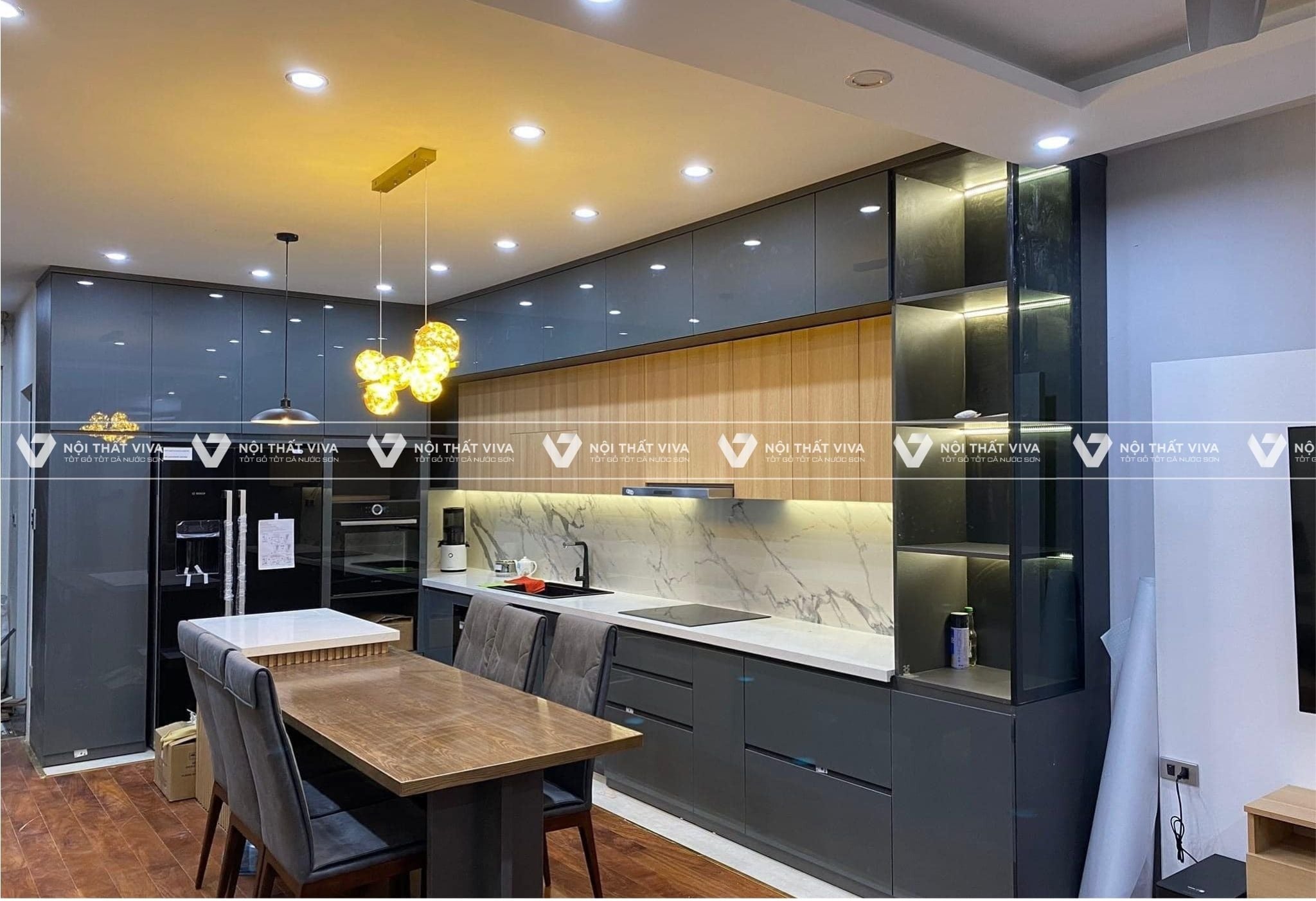 Nội thất Viva - Xưởng thi c&ocirc;ng tủ bếp gỗ c&ocirc;ng nghiệp trọn g&oacute;i, gi&aacute; rẻ uy t&iacute;n