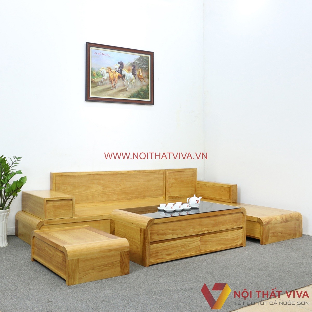Ph&ograve;ng kh&aacute;ch n&ecirc;n chọn ghế sofa gỗ sồi kiểu n&agrave;o? Gợi &yacute; 45+ mẫu đẹp
