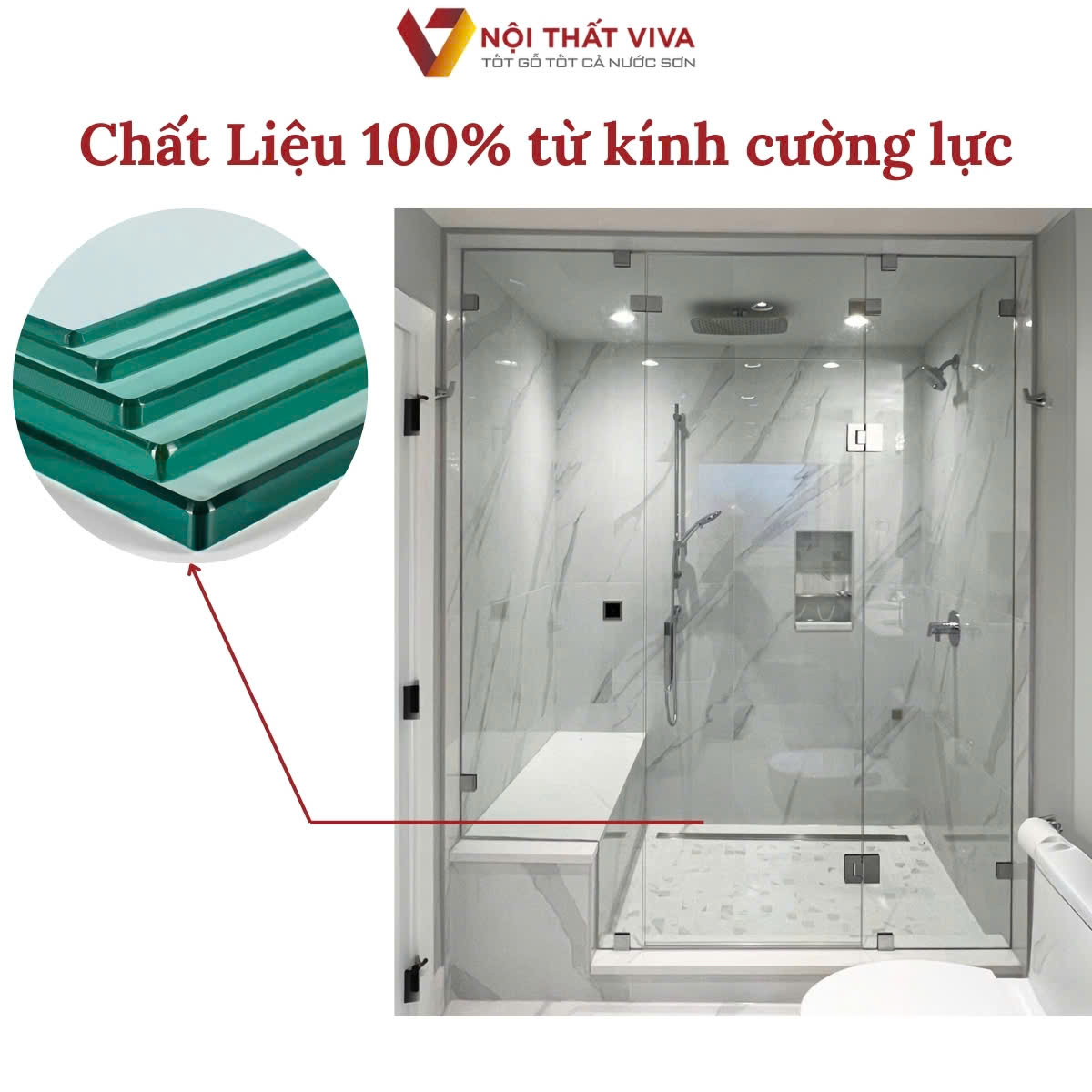 Phòng Tắm Xông Hơi Ướt Tại Nhà Kính Cường Lực Cao Cấp