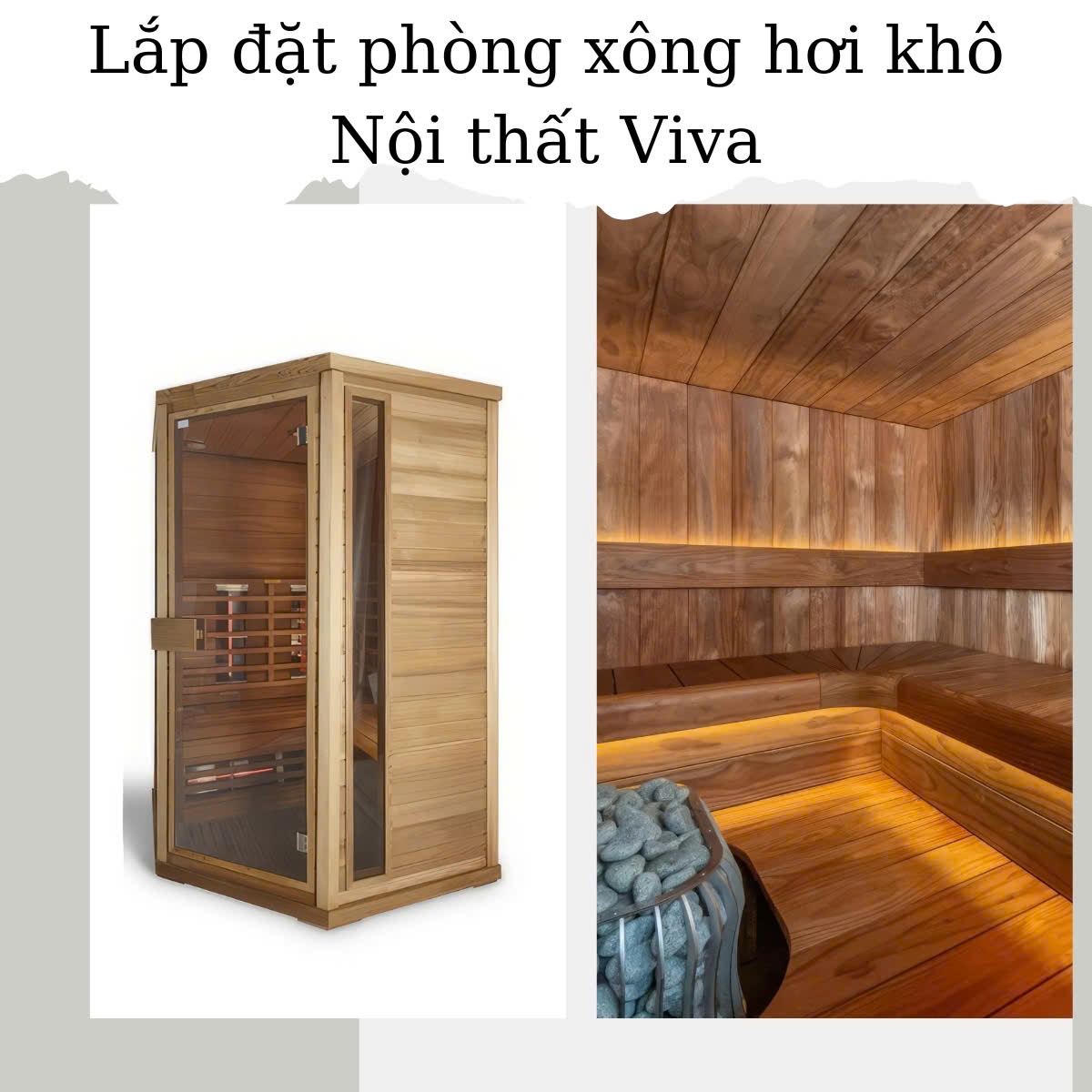 Phòng Xông Hơi Gia Đình Gỗ Tự Nhiên Thiết Kế Hiện Đại