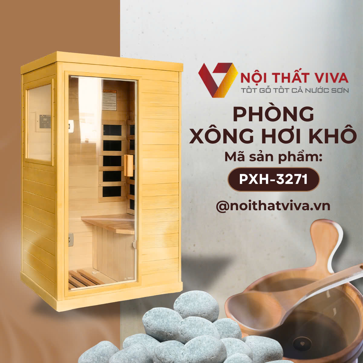 Phòng Xông Hơi Khô Hồng Ngoại Chất Liệu Gỗ Thông Tự Nhiên Chất Lượng