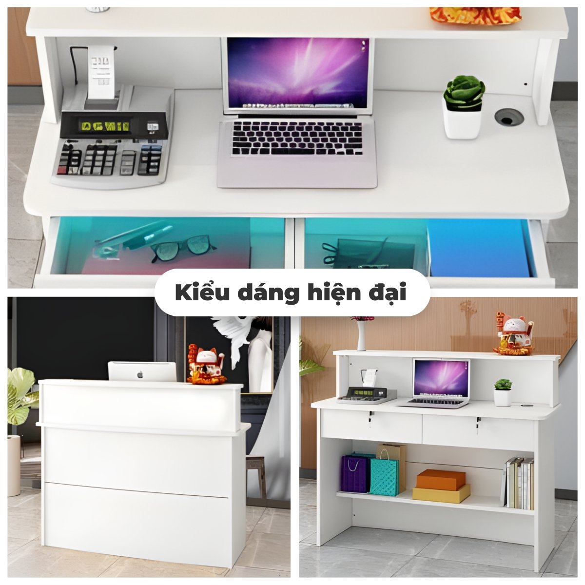 Quầy Thanh Toán Gỗ Công Nghiệp MDF Phủ Melamine Chất Lượng