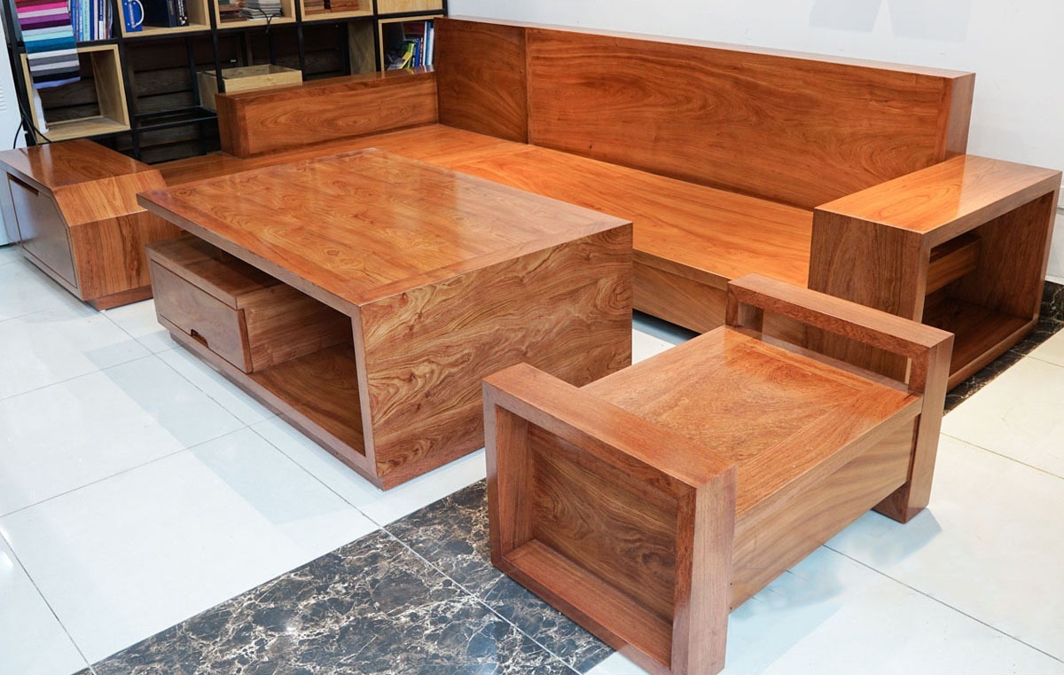 Review sofa g&oacute;c chữ L gỗ xoan đ&agrave;o: đẹp, bền, gi&aacute; rẻ c&oacute; đ&aacute;ng mua kh&ocirc;ng?