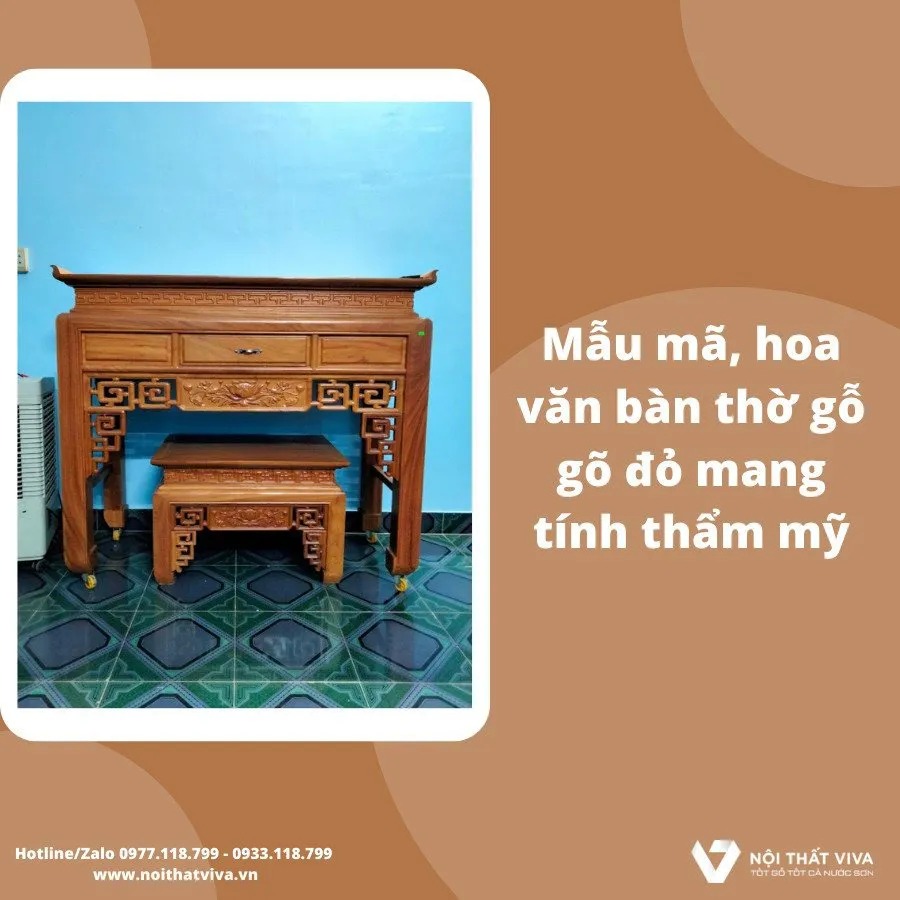 Sập thờ gỗ gõ đỏ có gì đặc biệt? Những điểm đáng giá không nên bỏ lỡ