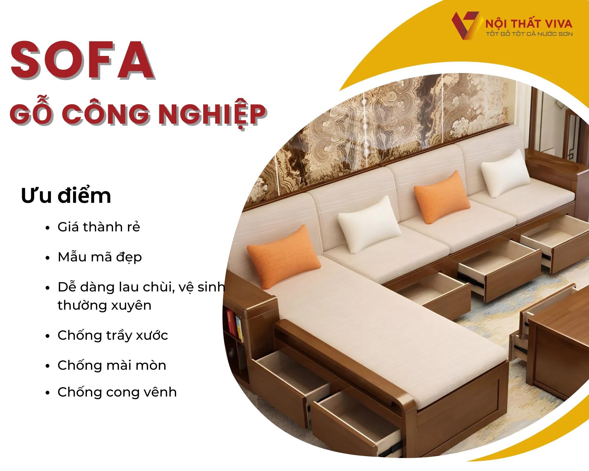 Sofa gỗ công nghiệp là gì? Tất tần tật những điều bạn nên biết!