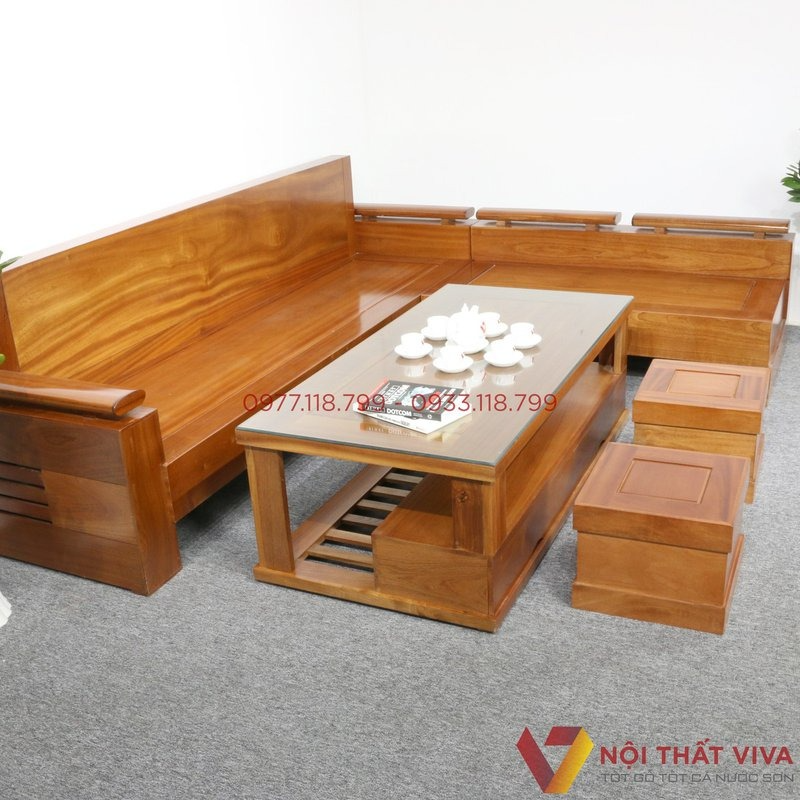 Sofa gỗ nguyên khối có giá bao nhiêu? Cập nhật kích thước, kiểu dáng các mẫu đẹp nhất 