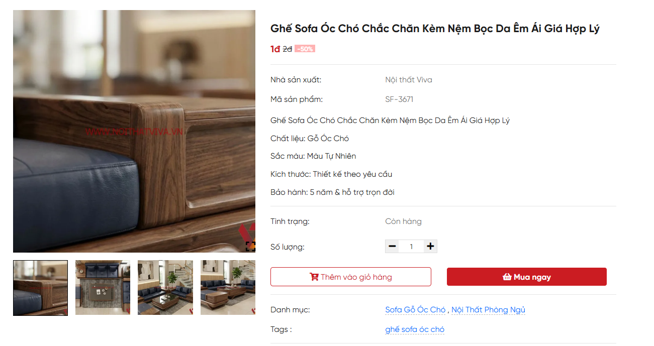 Ghế Sofa &Oacute;c Ch&oacute; Chắc Chắn K&egrave;m Nệm Bọc Da &Ecirc;m &Aacute;i Gi&aacute; Hợp L&yacute;