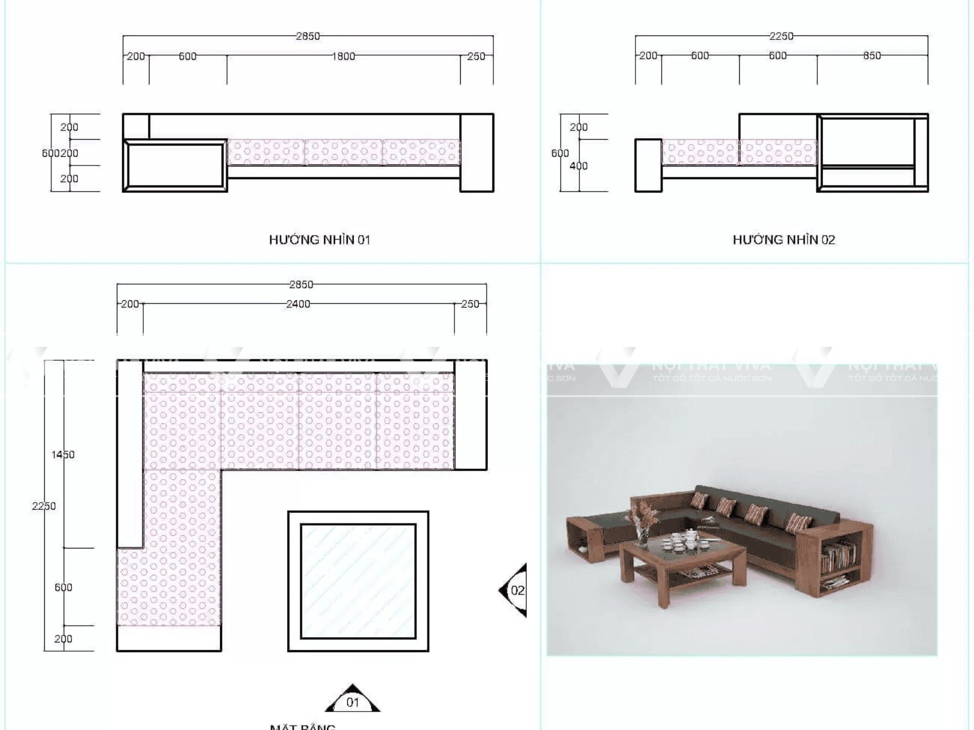 Tất tần tật kích thước sofa tiêu chuẩn nhất theo từng mẫu mã