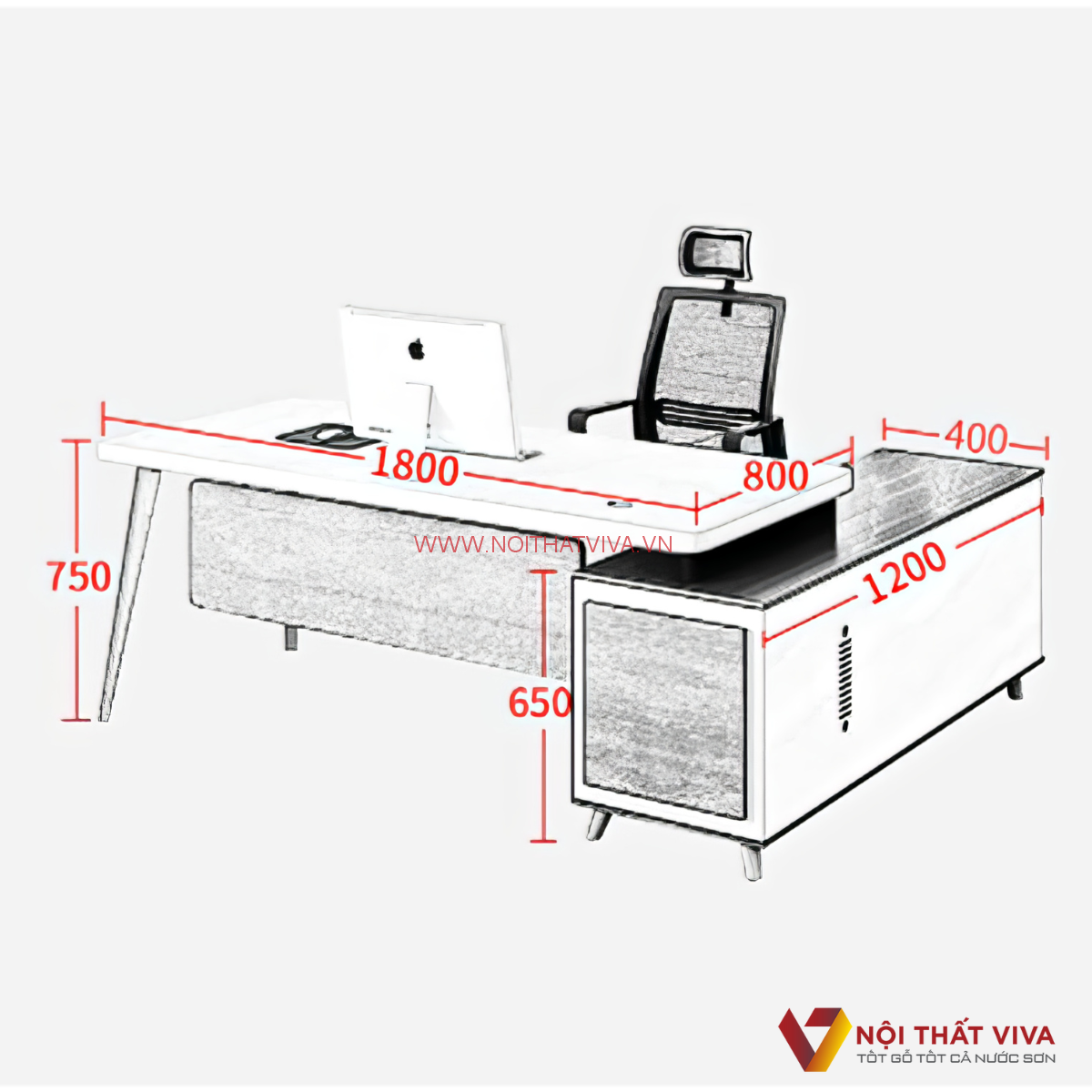 Bàn Tổng Giám Đốc Gỗ Công Nghiệp Thiết Kế Đa Năng Giá Rẻ