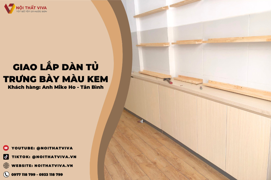 Thiết Kế Tủ Kệ Trưng Bày Đẹp, Hiện Đại Và Chất Lượng - Nội Thất Viva