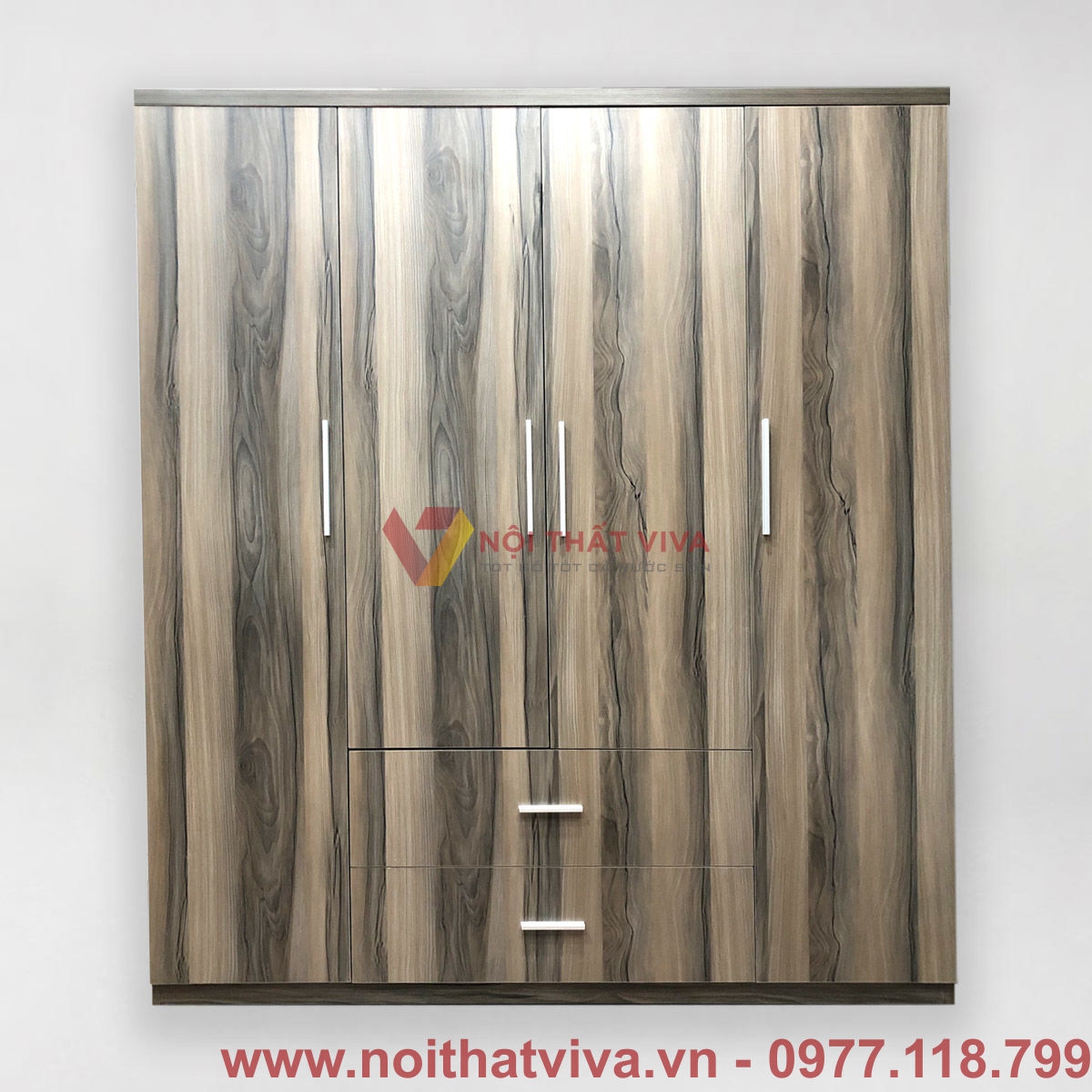 Tủ Quần Áo 4 Cánh MDF Màu Nết Hiện Đại Đẹp Giá Rẻ