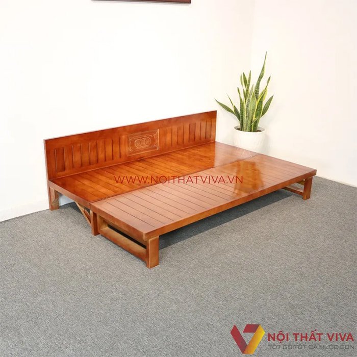 Mẫu ghế gấp thành giường gỗ xoan đào đẹp, giá tốt, sản xuất tại xưởng.