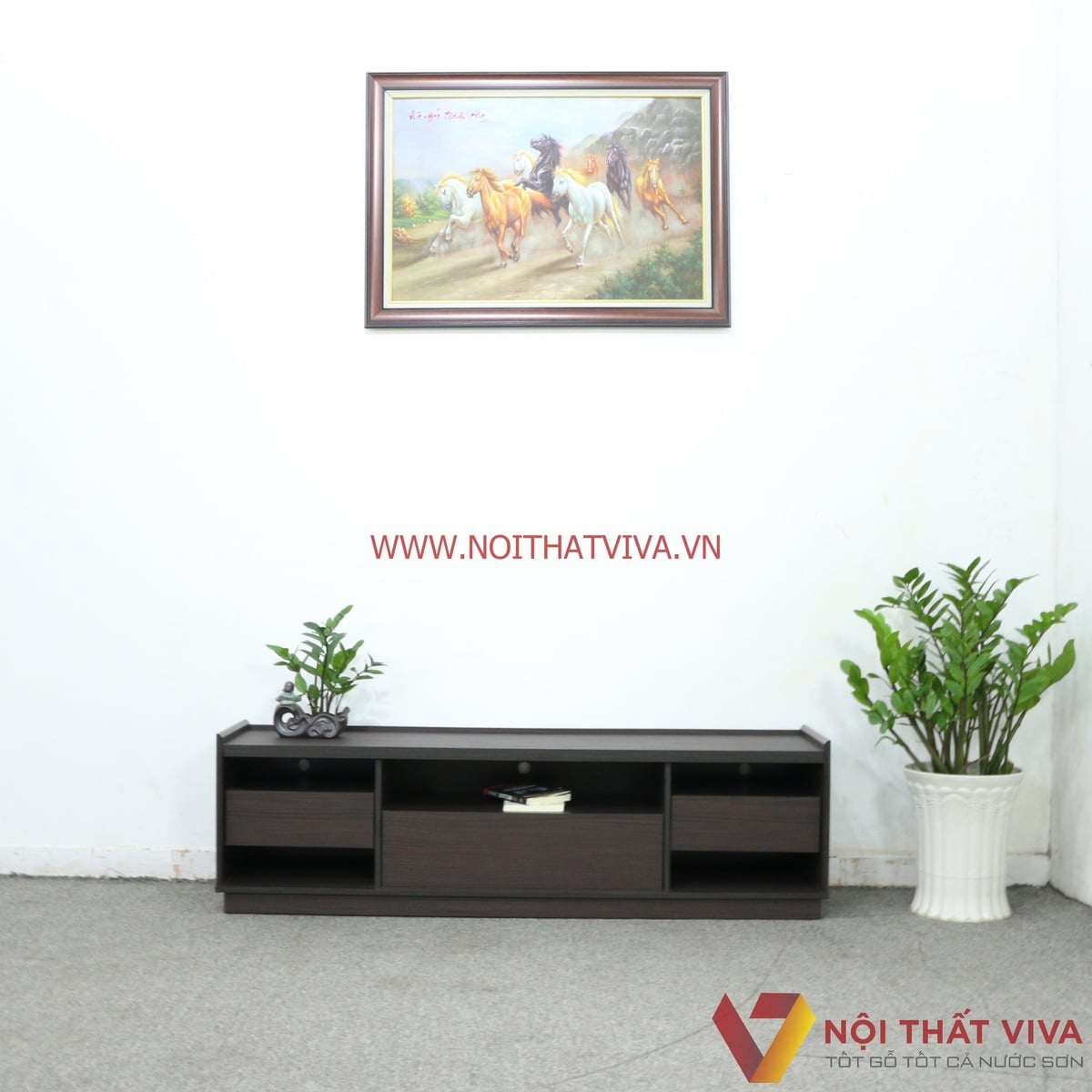 Kệ tivi kết hợp th&ecirc;m ngăn chứa đồ