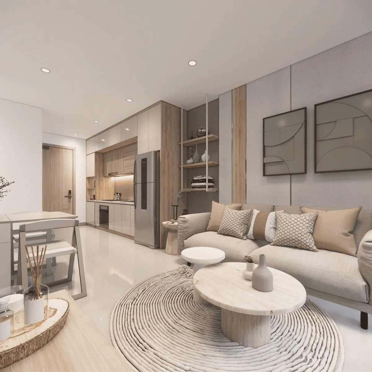 10 mẫu thiết kế nội thất căn hộ 65m2 hiện đại, ấn tượng nhất 10 mẫu thiết kế nội thất căn hộ 65m2 hiện đại, ấn tượng nhất