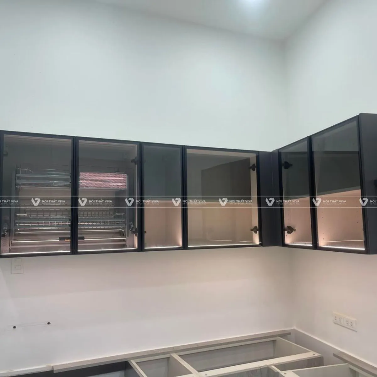 Tủ Bếp Cánh Kính Tủ Bếp Cánh Kính