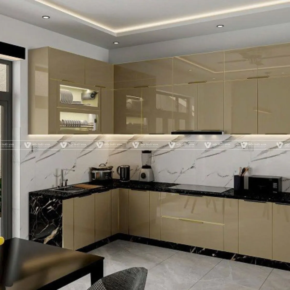 Tủ bếp gỗ công nghiệp Melamine là gì? Ưu điểm, cấu tạo và báo giá chi tiết Tủ bếp gỗ công nghiệp Melamine là gì? Ưu điểm, cấu tạo và báo giá chi tiết