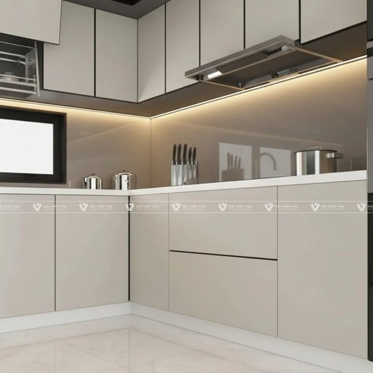 Tủ bếp gỗ công nghiệp Melamine là gì? Ưu điểm, cấu tạo và báo giá chi tiết Tủ bếp gỗ công nghiệp Melamine là gì? Ưu điểm, cấu tạo và báo giá chi tiết