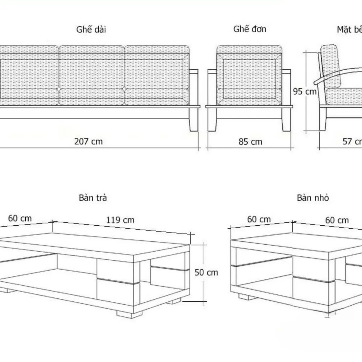 Tất tần tật kích thước sofa tiêu chuẩn nhất theo từng mẫu mã Tất tần tật kích thước sofa tiêu chuẩn nhất theo từng mẫu mã